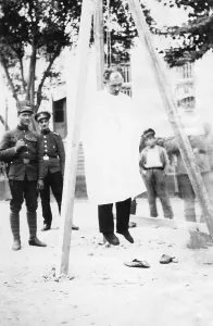 Gallows: Execution of the conspirator Schuekri Bei, 1926