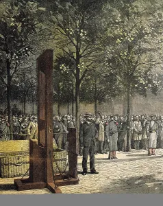 Representations: Execution by guillotine, before the prison of la