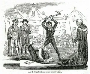 Beheading: Execution of Lord Lovat at Tower Hill, London