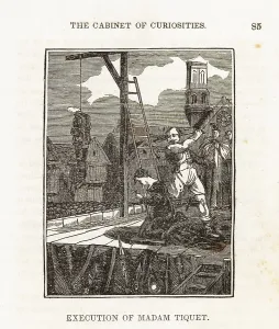 Gibbet: Execution of Madam Tiquet, Paris, 1699