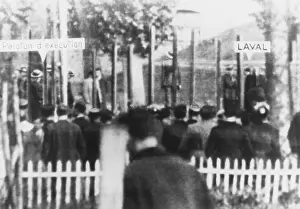 Collaborationist: Execution of Pierre Laval on Oct. 17, 1945. The