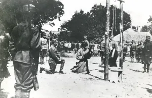 Gallows: Execution of Russian spy, Eastern Front, WW1