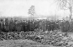 Corpses: Execution squad at Wesenberg in Estonia, 1919