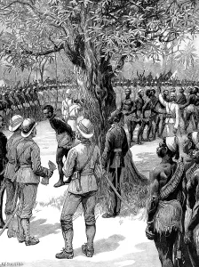 Emin: Execution of a Sudanese Mutineer at Mazamboni's, 1889