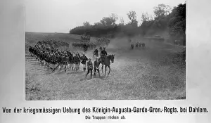 Warlike: Exercise of the Guard Grenadier Regiment near Dahlem, 1911