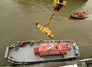 Winch: Exercise Tideway at the Thames Barrier, Woolwich