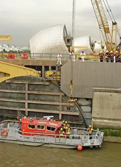 Winch: Exercise Tideway at the Thames Barrier, Woolwich