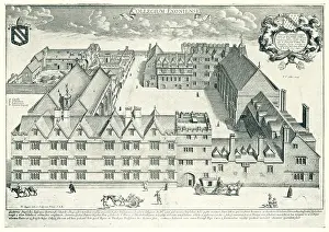 Loggan: Exeter College, Oxford