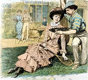 Fiercely: EXHAUSTED BY TENNIS 1882
