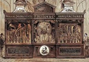 Besson: Exhibit of Besson's musical instruments 1885