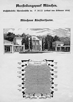 Heilmann: exhibitions, Munchen 1908, architecture, Kunstlertheater