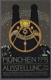 Muenchen: exhibitions, Munchen 1908, poster