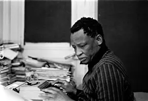 Bokwe: Exiled journalist Bokwe Mafuna. Paris, France. 1983