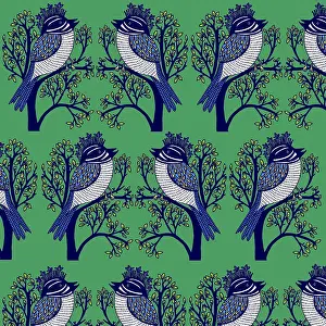 Perching: Exotic birds perching on trees