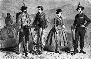 Sicilies: Expedition of the Thousand, 1860, types of volunteers