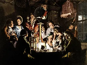 1760s: Experiment on Bird in Air Pump, Joseph Wright, 1768