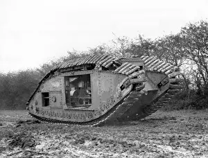 Sprung: Experiment with British Mark V tank, WW1