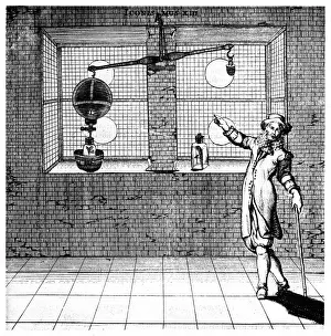 Vacuum: Experiment designed to show that air has weight