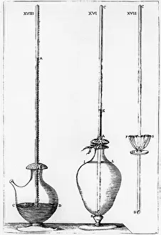 Measurement: Experimental barometers used by the Accademia