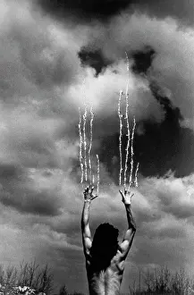 Unsettling: Experimental photo, showing a man