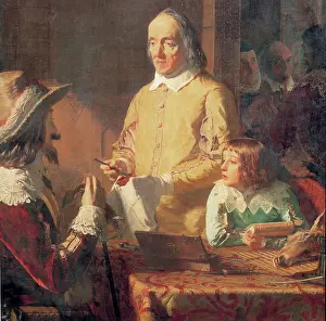 Inventors: Explaining theory of circulation to King Charles I