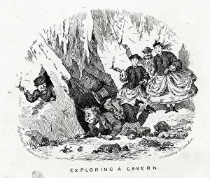 Pastime: Exploring a cavern, comical Victorian pastime