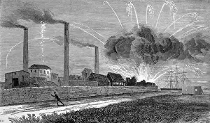 Storehouse: Explosion at a rocket factory at Woolwich Arsenal 1883