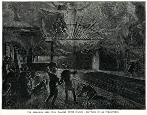 Edgware: Explosion seen from Charing Cross Station 1883