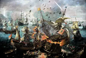 Gibraltar: The Explosion of the Spanish Flagship during the Battle of G