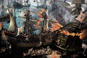 Gibraltar: The Explosion of the Spanish Flagship during the Battle of G