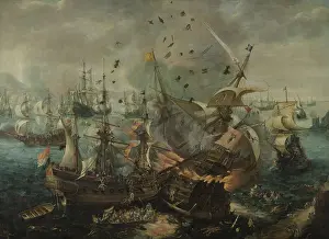 Wieringen: Explosion of the Spanish Flagship during Battle of Gibraltar