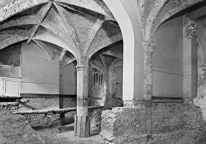 Expose: Exposed wine cellar in the Palace of Whitehall, 1939