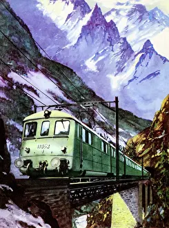 Overhead: Express on the St. Gotthard route, Switzerland