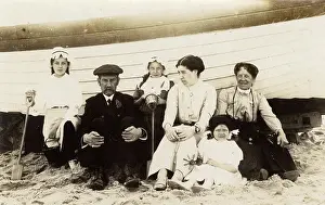 Dour: Extended family group at the seaside