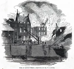 Extensive: Extensive fire at Boston, Lincolnshire, which