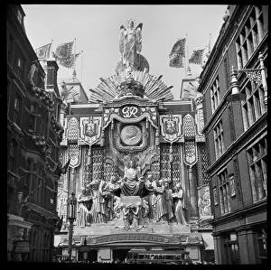 Balderton: The exterior of Selfridges decorated to mark the