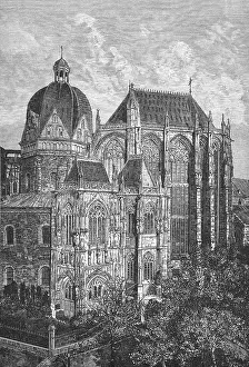 Muenster: Exterior view of Aachen Cathedral, Germany