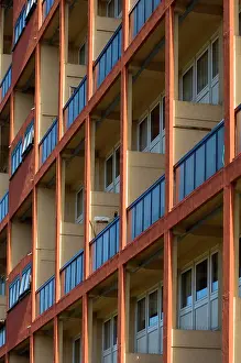Modular: Exterior view of the block of flats, north of