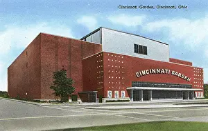 Hockey: Exterior view, Cincinnati Gardens, Cincinnati, Ohio, USA