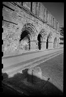 Presbytery: An exterior view of the external east arcade of