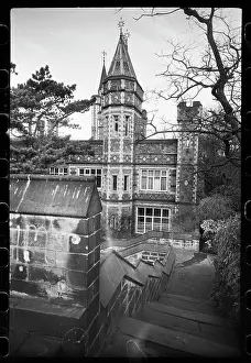 Polygonal: An exterior view of Saltwell Tower, showing the