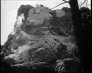 Rushmore: External Shot of Mount Rushmore Under Construction