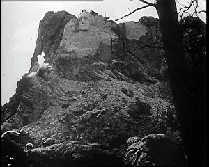 Rushmore: External Shot of Mount Rushmore Under Construction