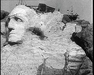 Washingtons: External Shot of Mount Rushmore Showing a Sculpture