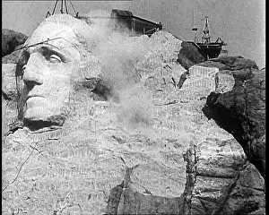 Washingtons: External Shot of Mount Rushmore Showing a Sculpture