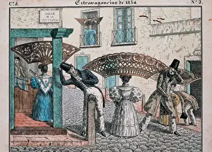 1834: Extravagances of 1834. By Cesar Bacle (1794-1838). Lithograp