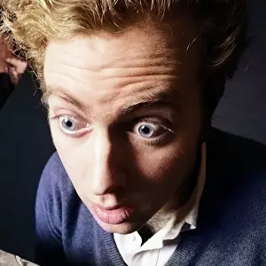 Melodramatic: Extreme Close-Up of Startled Surprised Young Man