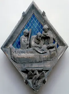 1351: Extreme Unction, tile by Alberto Arnoldi, Florence