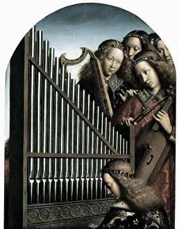 Harpist: EYCK, Jan van (1390-1441); EYCK, Hubert van (1370-1426)