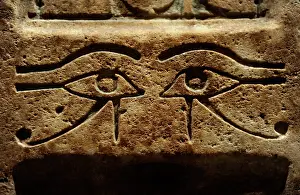 Sandstone: Eye of Horus. False door of Senenmut. Egypt